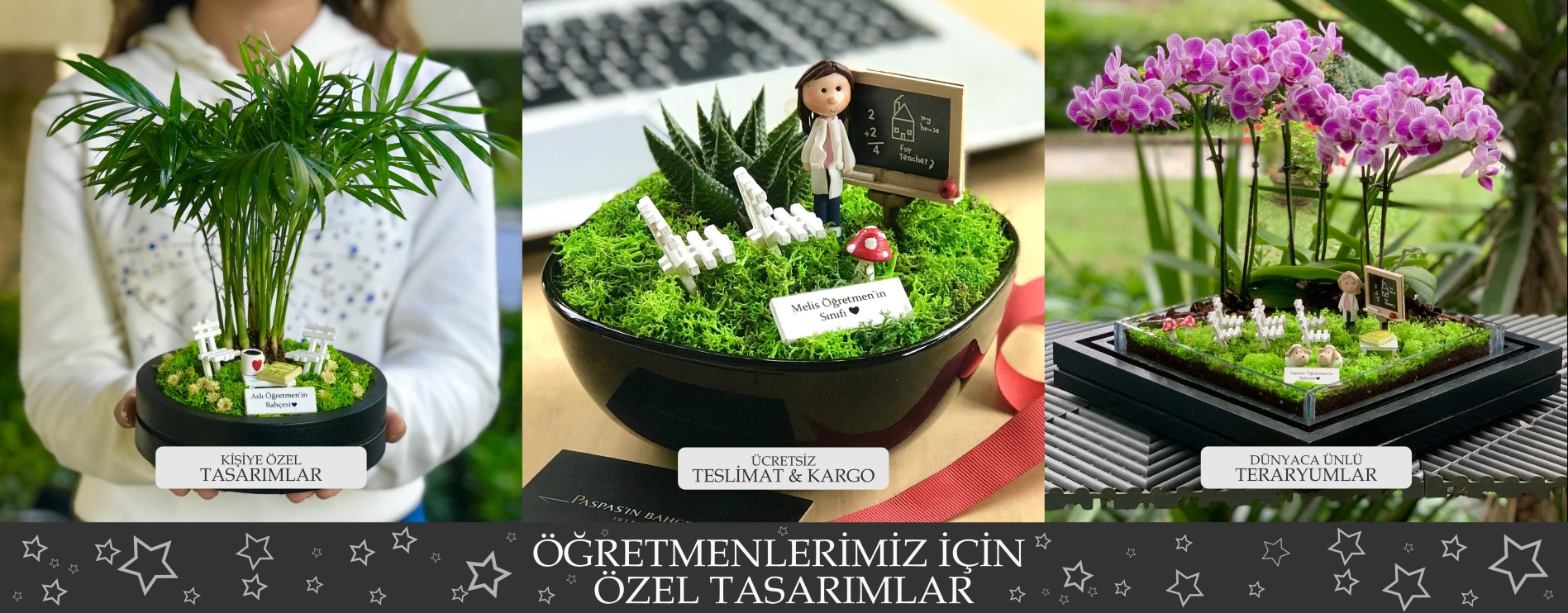 Minyatür Bahçe - Öğretmene Hediye Teraryum_SLIDER